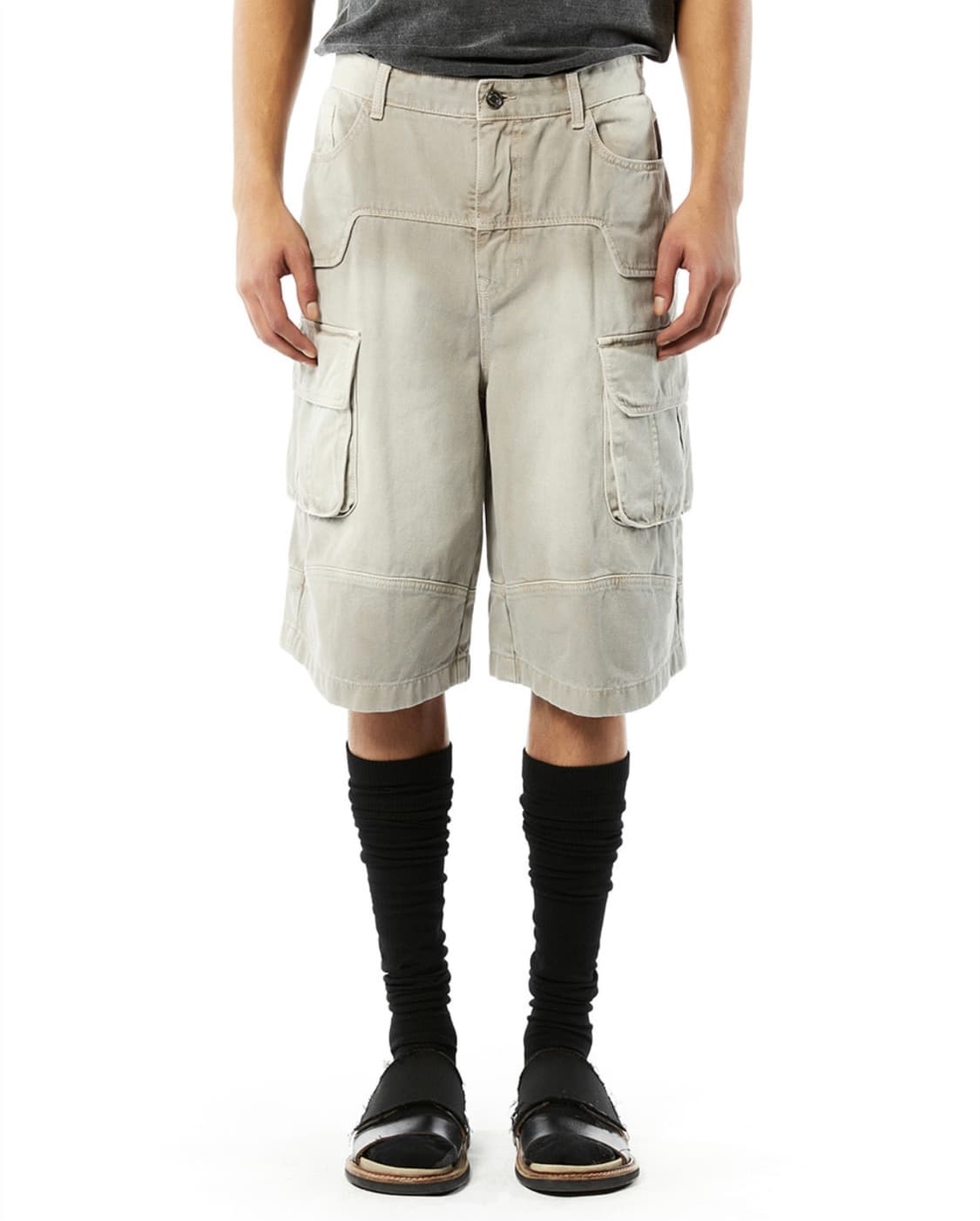LCDC 카고 데님 쇼츠(GREY) S사이즈 상품이미지4