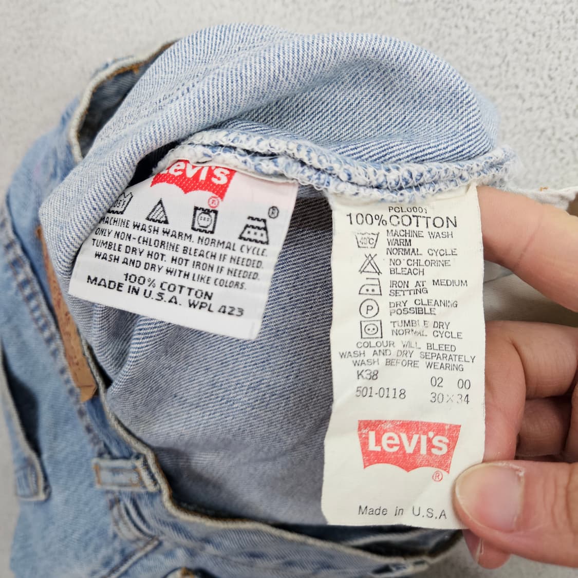 90s 리바이스 501 데님 30 34 Made in USA 상품이미지7