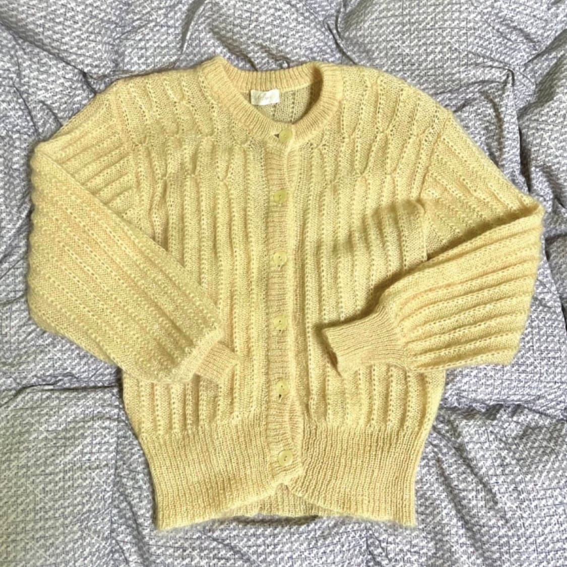 빈티지 옐로우 가디건 상품이미지1