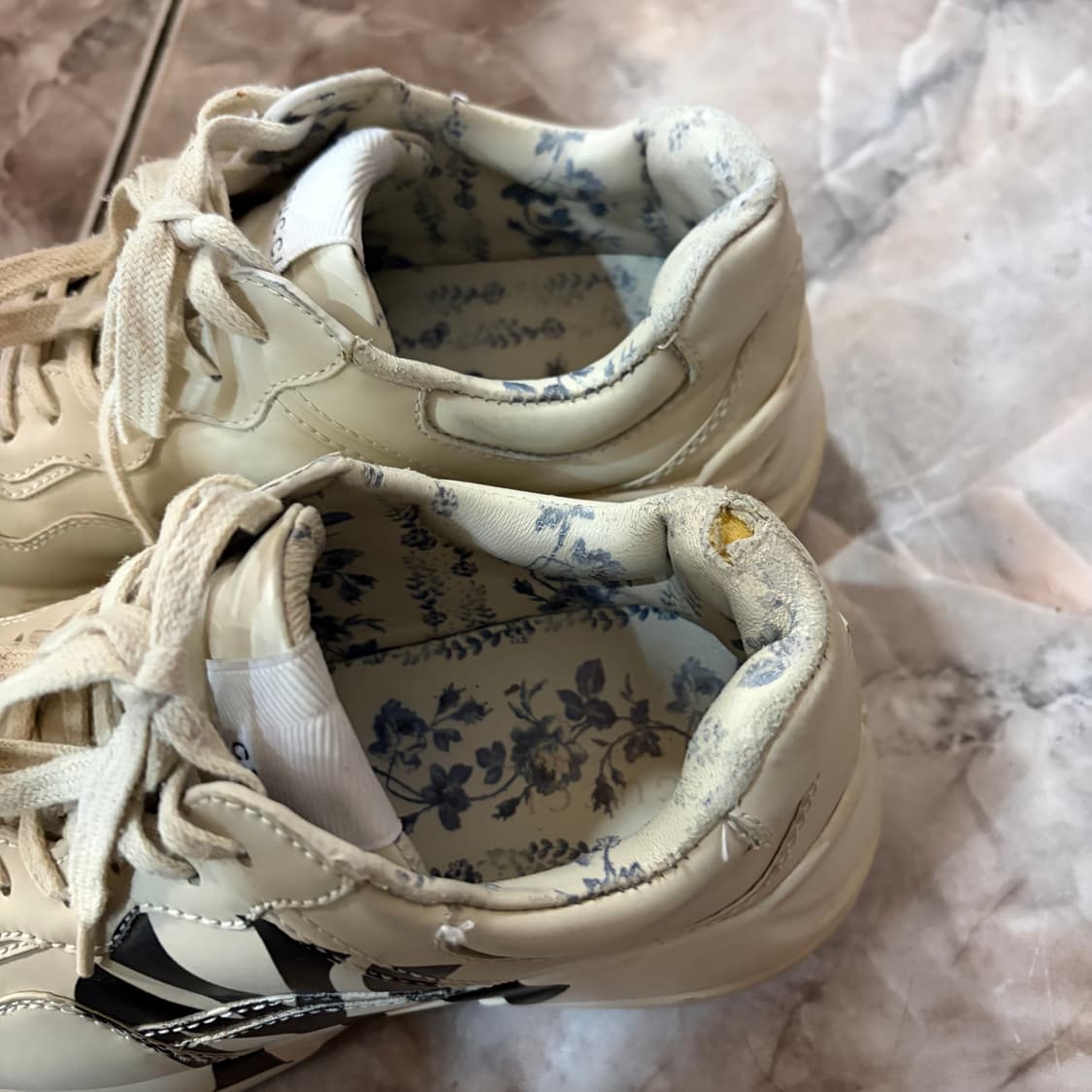 구찌 X MLB 뉴욕 양키스 라이톤 스니커즈 아이보리 230 상품이미지4