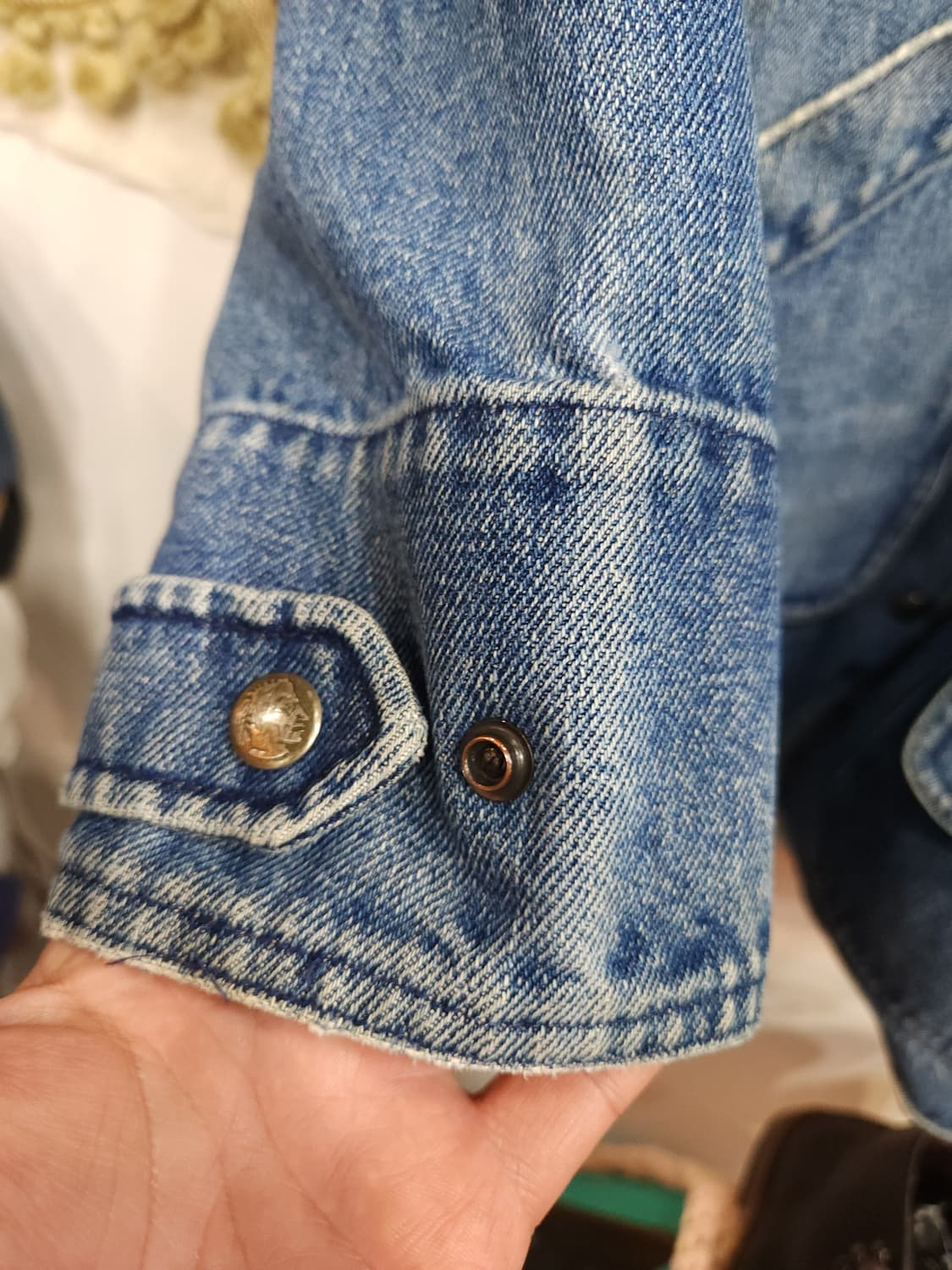 울리치 90s 데님 커버롤 자켓 울 블랭킷 안감
​
 상품이미지6