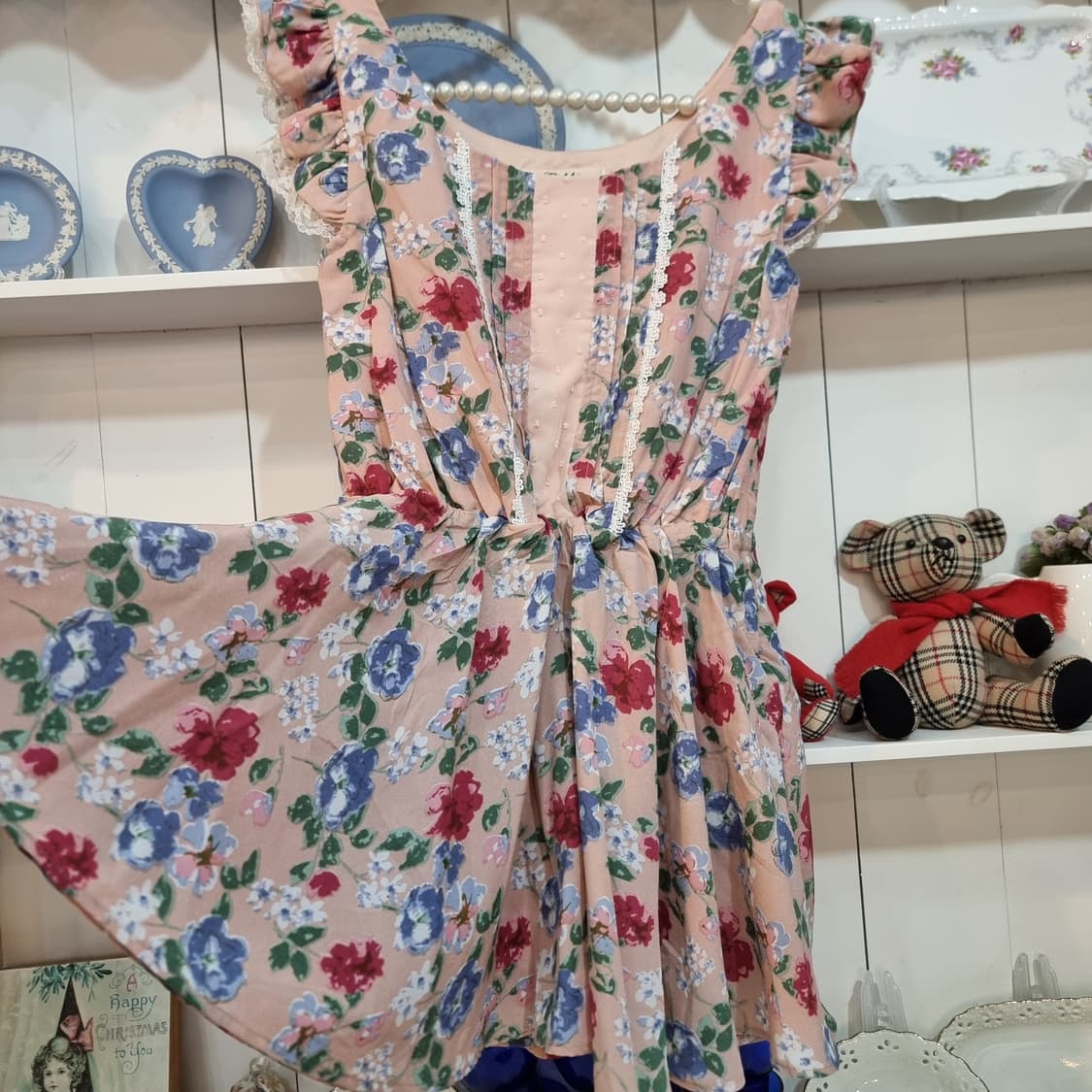 Tralala 트랄라라 플라워 쉬폰 미니원피스 상품이미지6