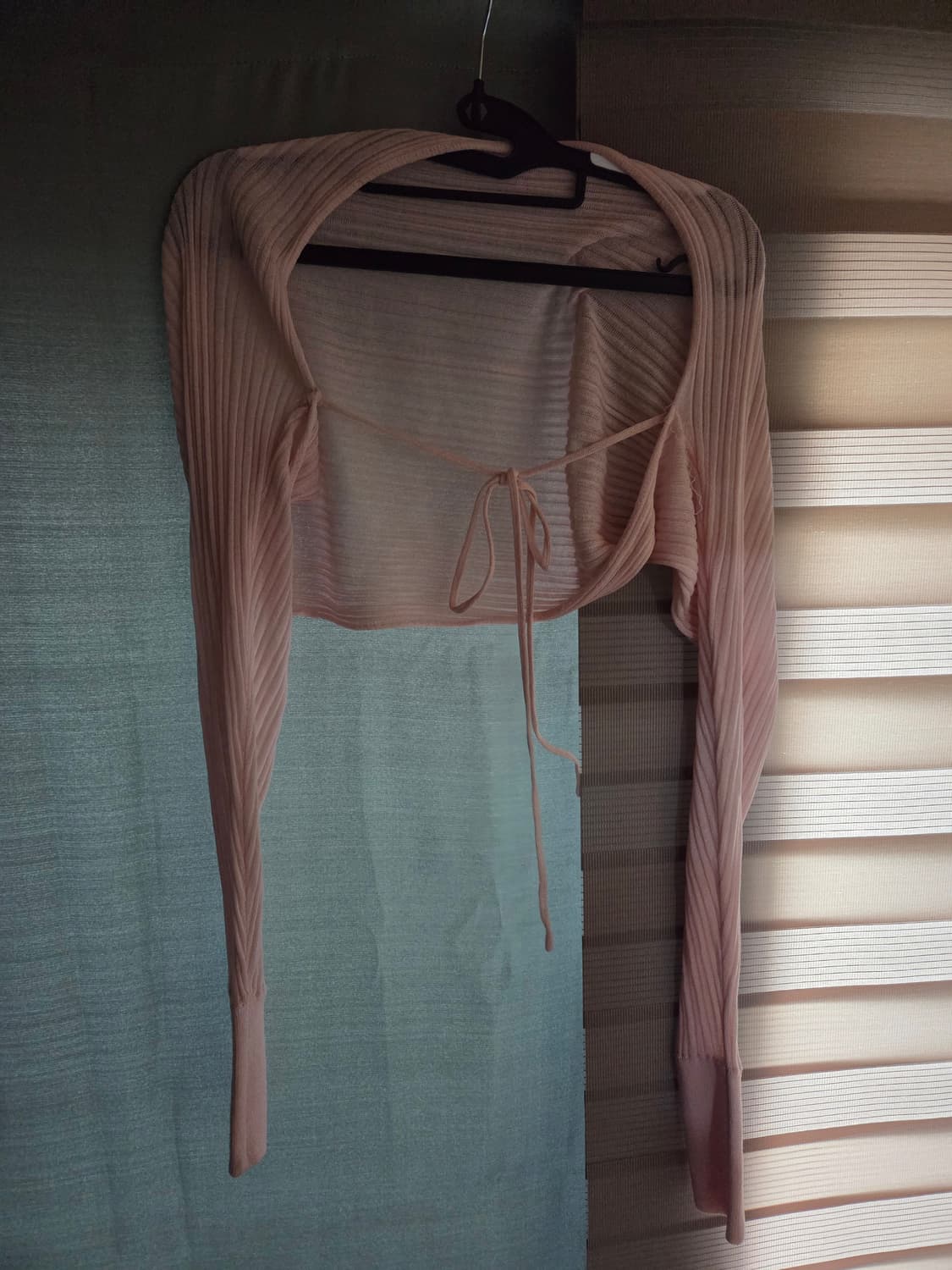 5천원급처! 모디무드 파스텔 썸머 숄 리본 볼레로 가디건 핑크 상품이미지2