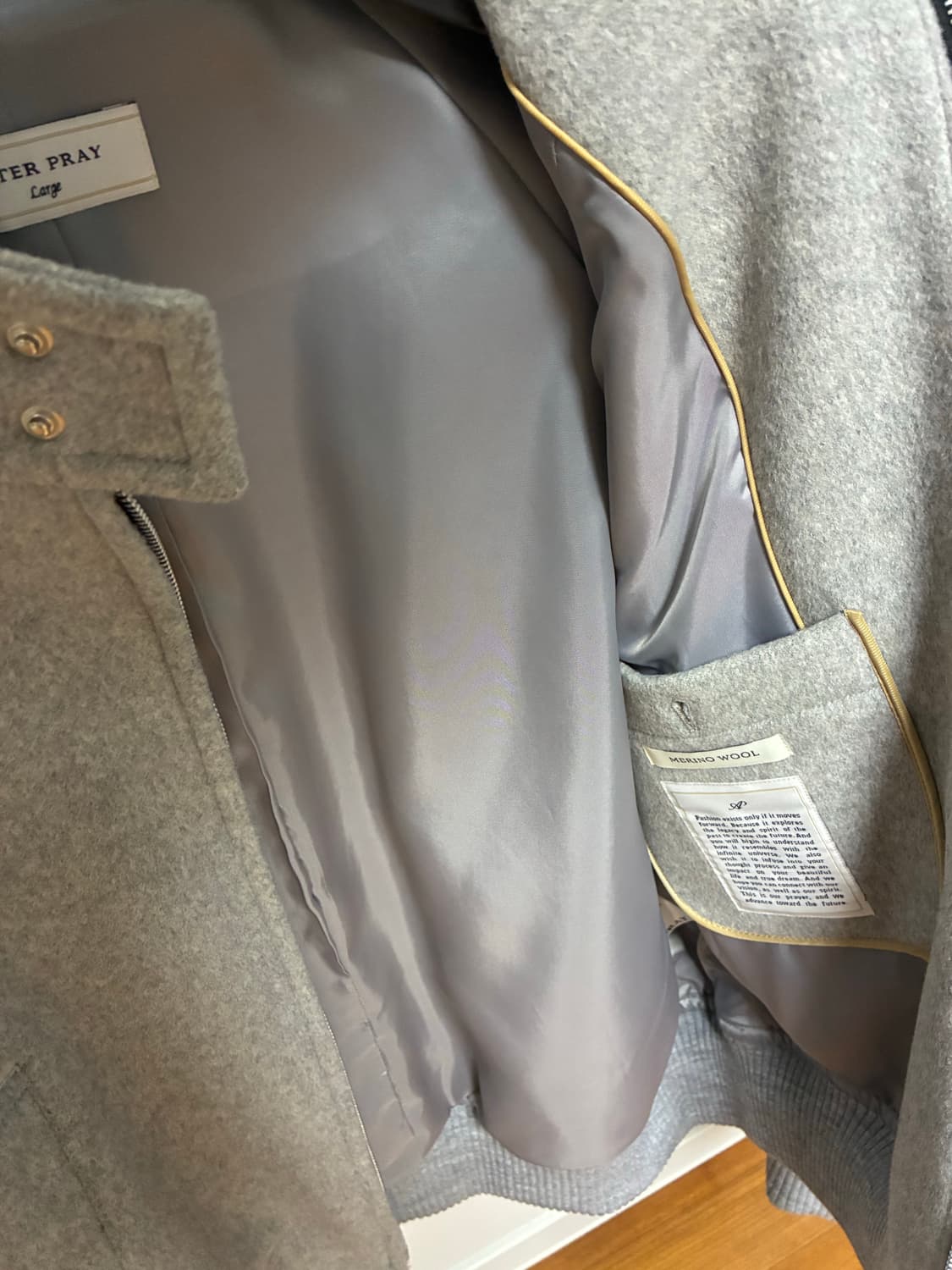 에프터프레이 캐시미어 해링턴 블루종 상품이미지5