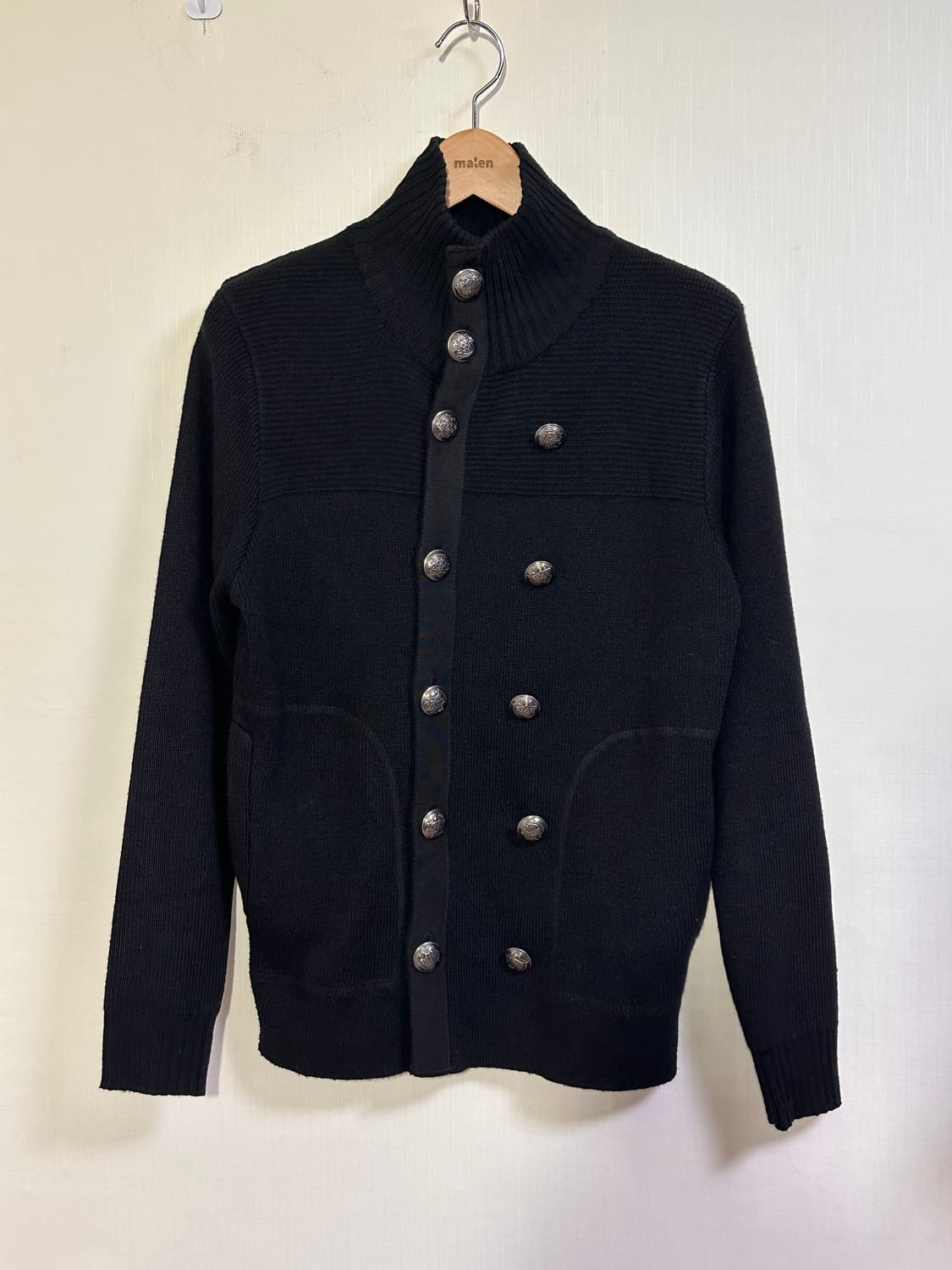 돌체앤가바나 나폴레옹 엔틱버튼 니트 가디건 M(100)/블랙 상품이미지1