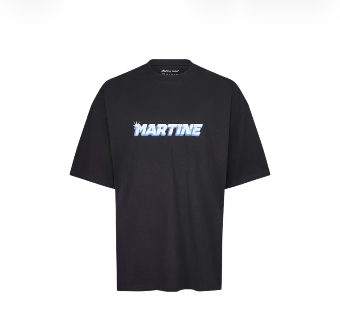(S) 마틴로즈 오버사이즈 숏슬리브 티셔츠 블랙 상품이미지1