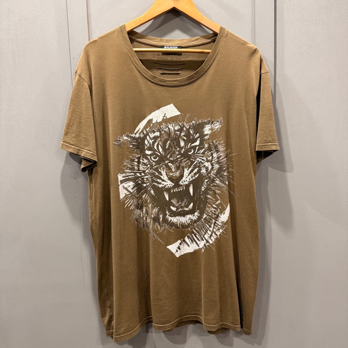 XL 발망 BALMAIN 타이거 반팔 티셔츠 상품이미지1