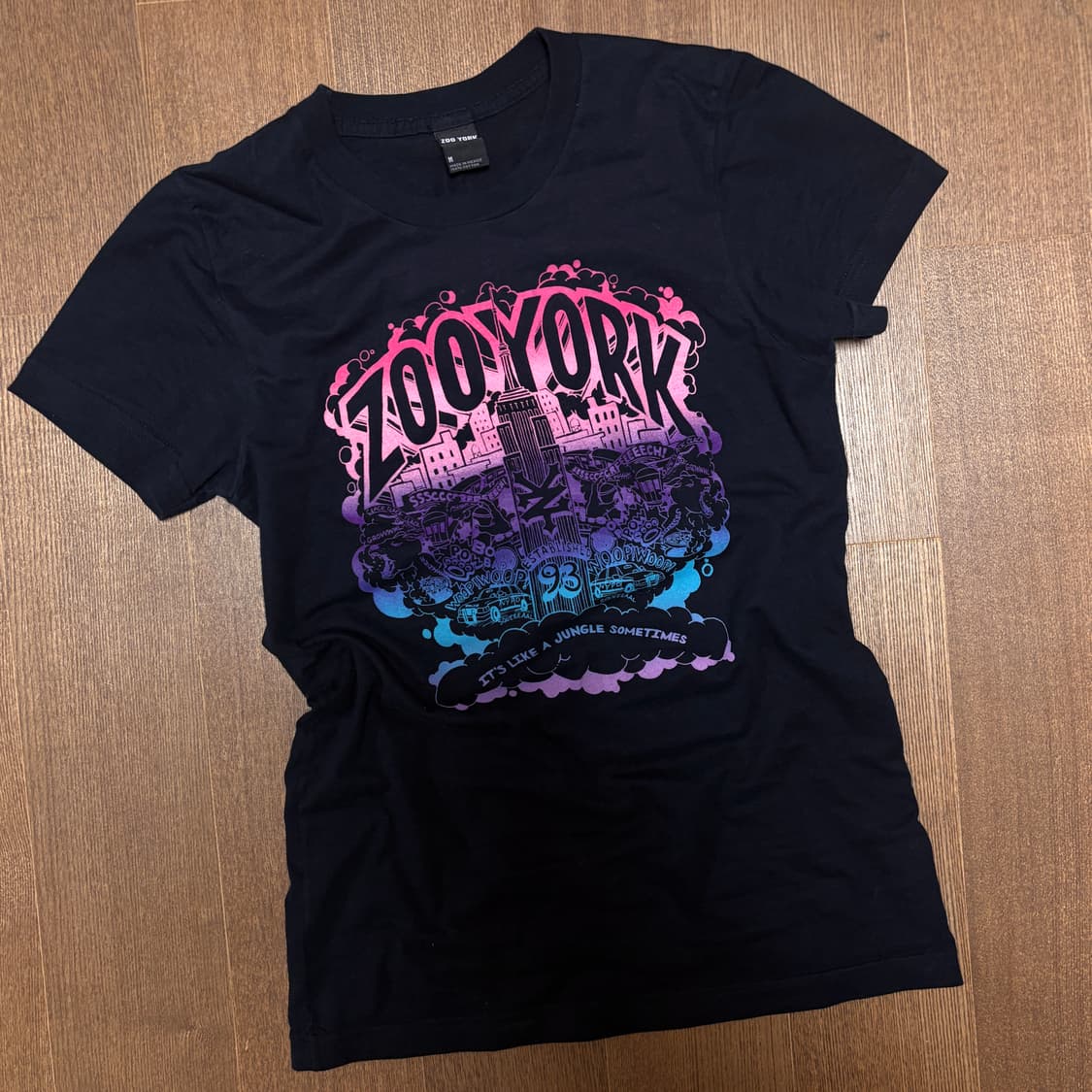 쥬욕 프린팅 슬림 반팔티 상품이미지1