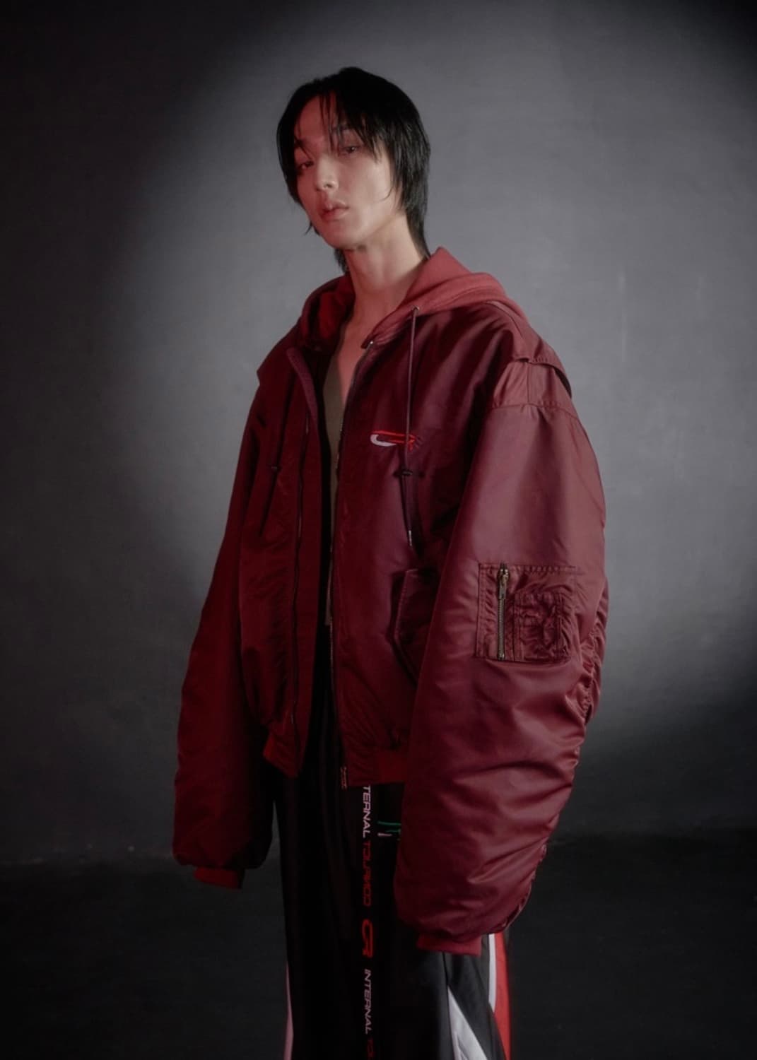 hybrid racing bomber burgundy size1 상품이미지2