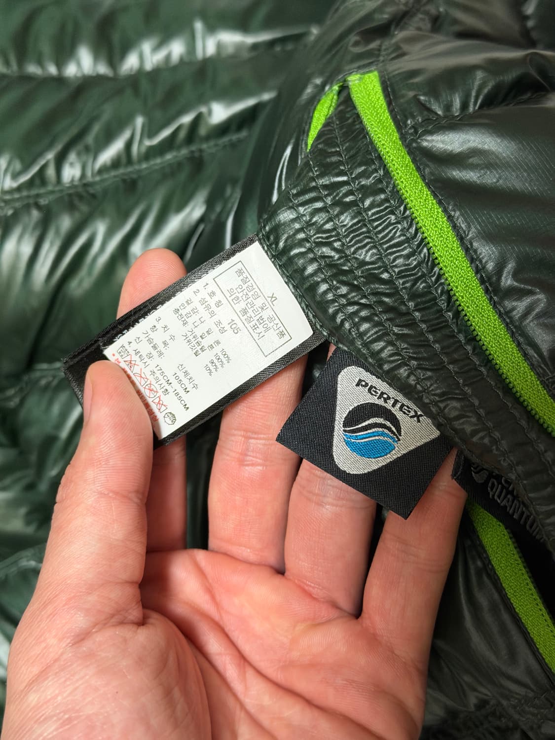 유일) 노스페이스 900필 디에즈 구스다운 경량패딩 에메랄드 상품이미지6