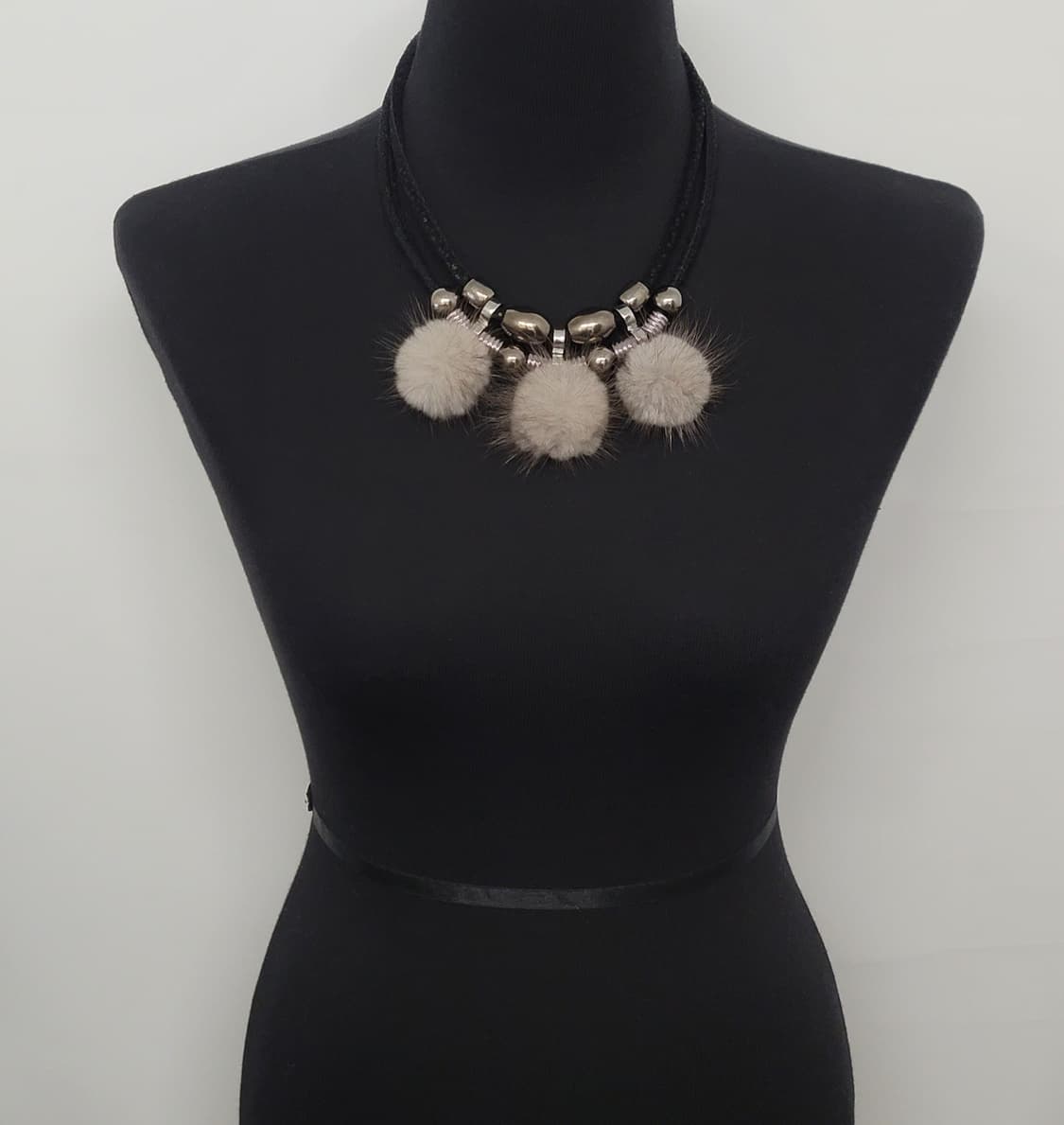 리얼밍크 빈티지목걸이 상품이미지1