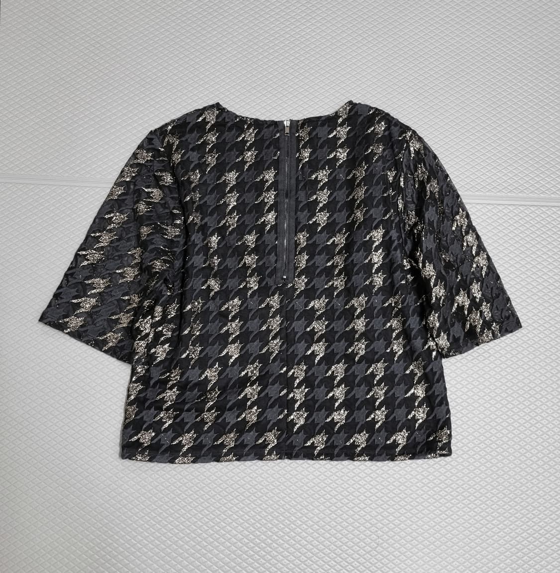 반팔 패턴 블라우스 상품이미지2