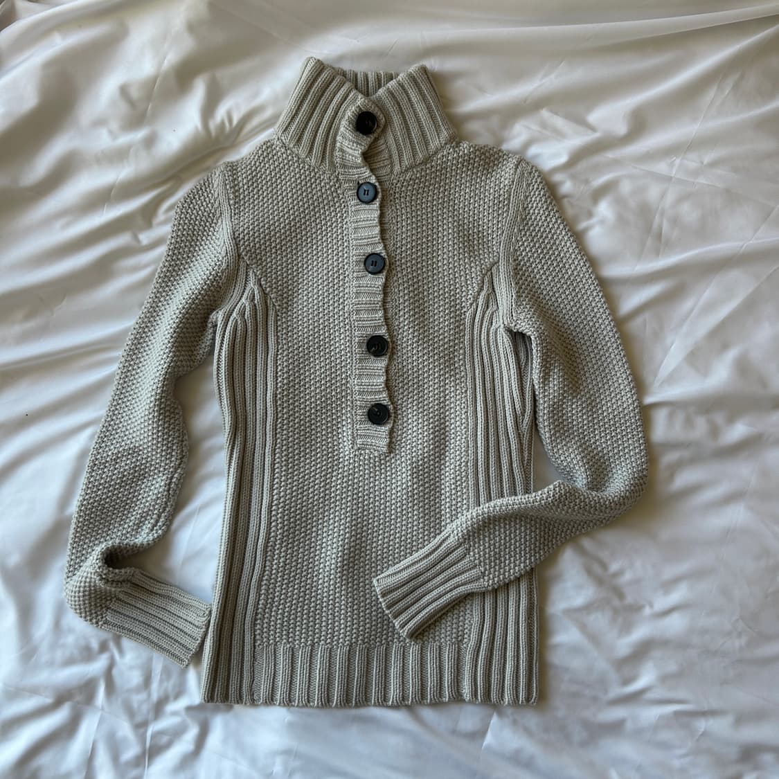 빈티지 왕버튼 아이보리 니트 상품이미지4