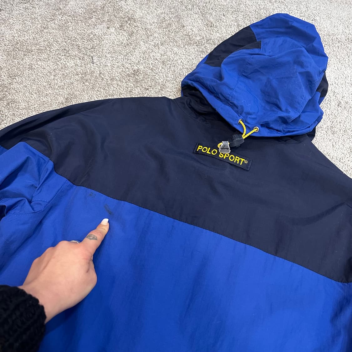 폴로 90s 폴로스포츠 배색 윈드브레이커 자켓M 상품이미지9