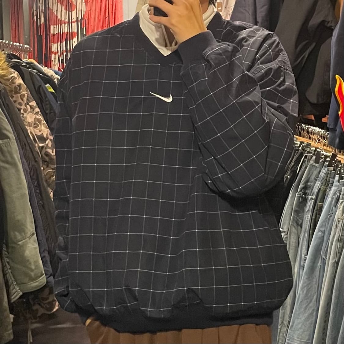 [IM] Nike 나이키 네이비 체크 웜업 상품이미지4