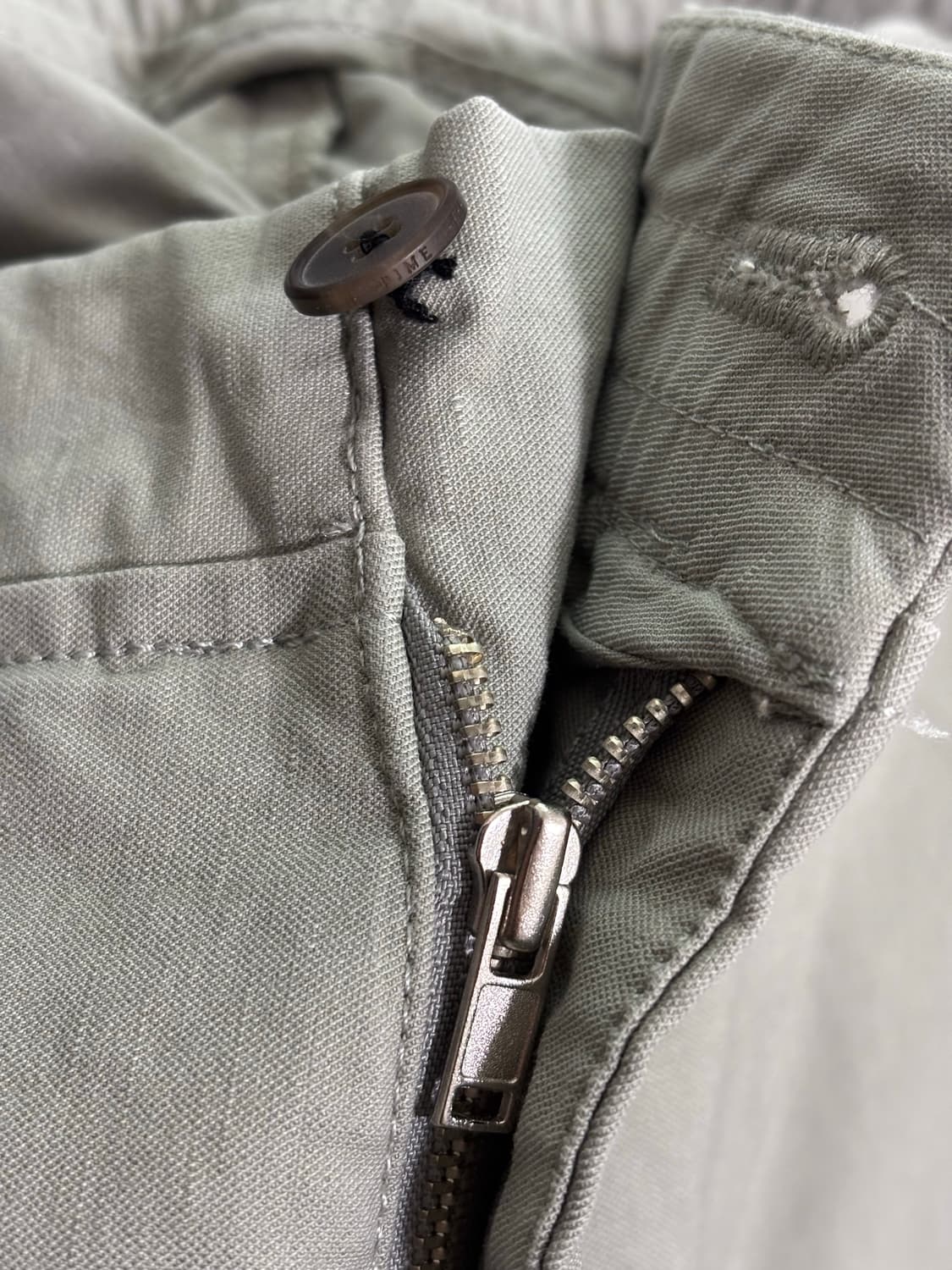 25SS)타임옴므 약밴딩 린넨혼방 팬츠82(32)/그레이카키 상품이미지7