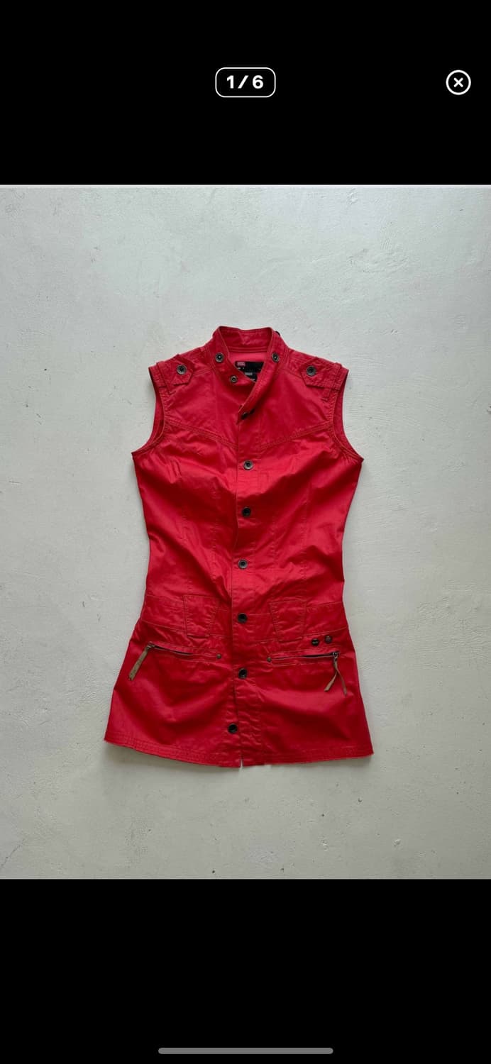 디젤 diesel 버튼 슬리브리스 / 빈티지 y2k 2000s 상품이미지1