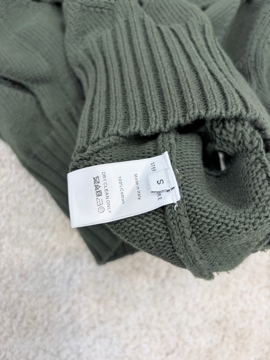 스테판쿡 슬레쉬 니트 카키 S 상품이미지4