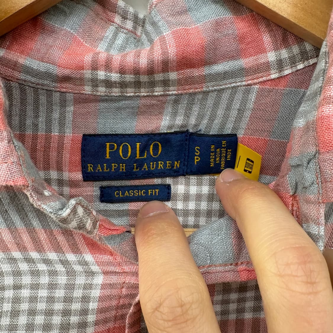 폴로 랄프로렌 체크 셔츠 남방 남성 S 상품이미지5