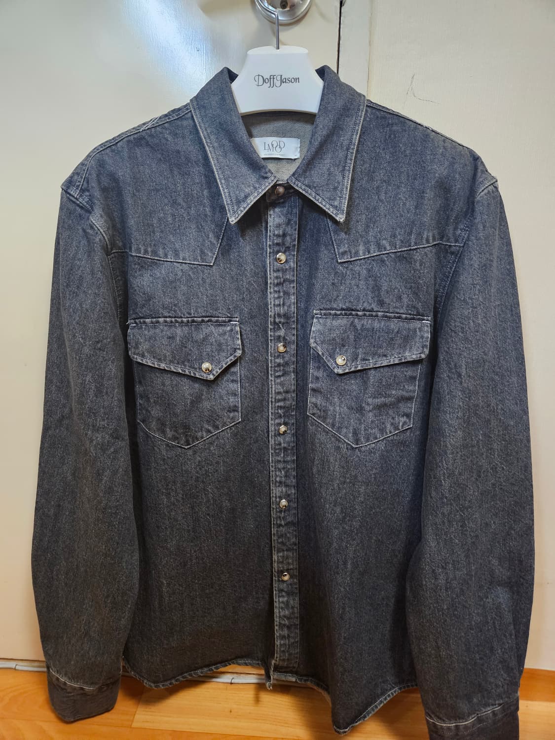 100 L) 엘무드 배드가이 데님 웨스턴 셔츠 다크블루 상품이미지2