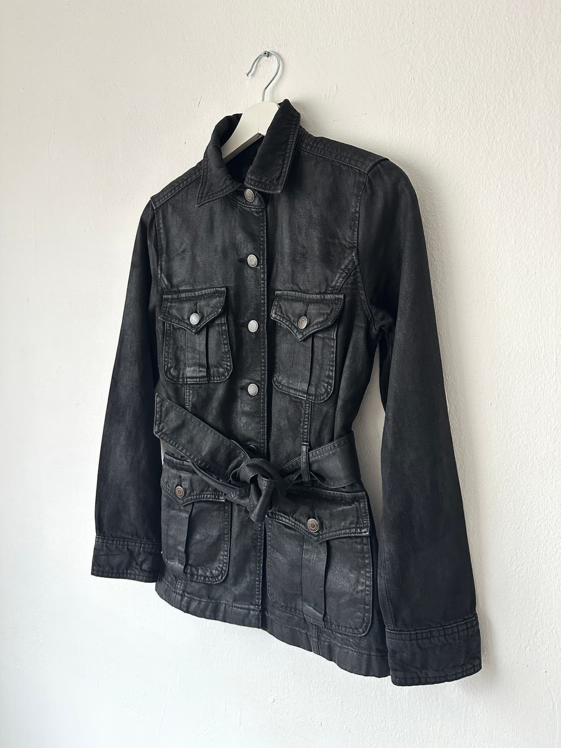 랄프로렌 블랙 왁스코팅 벨트 자켓 상품이미지2