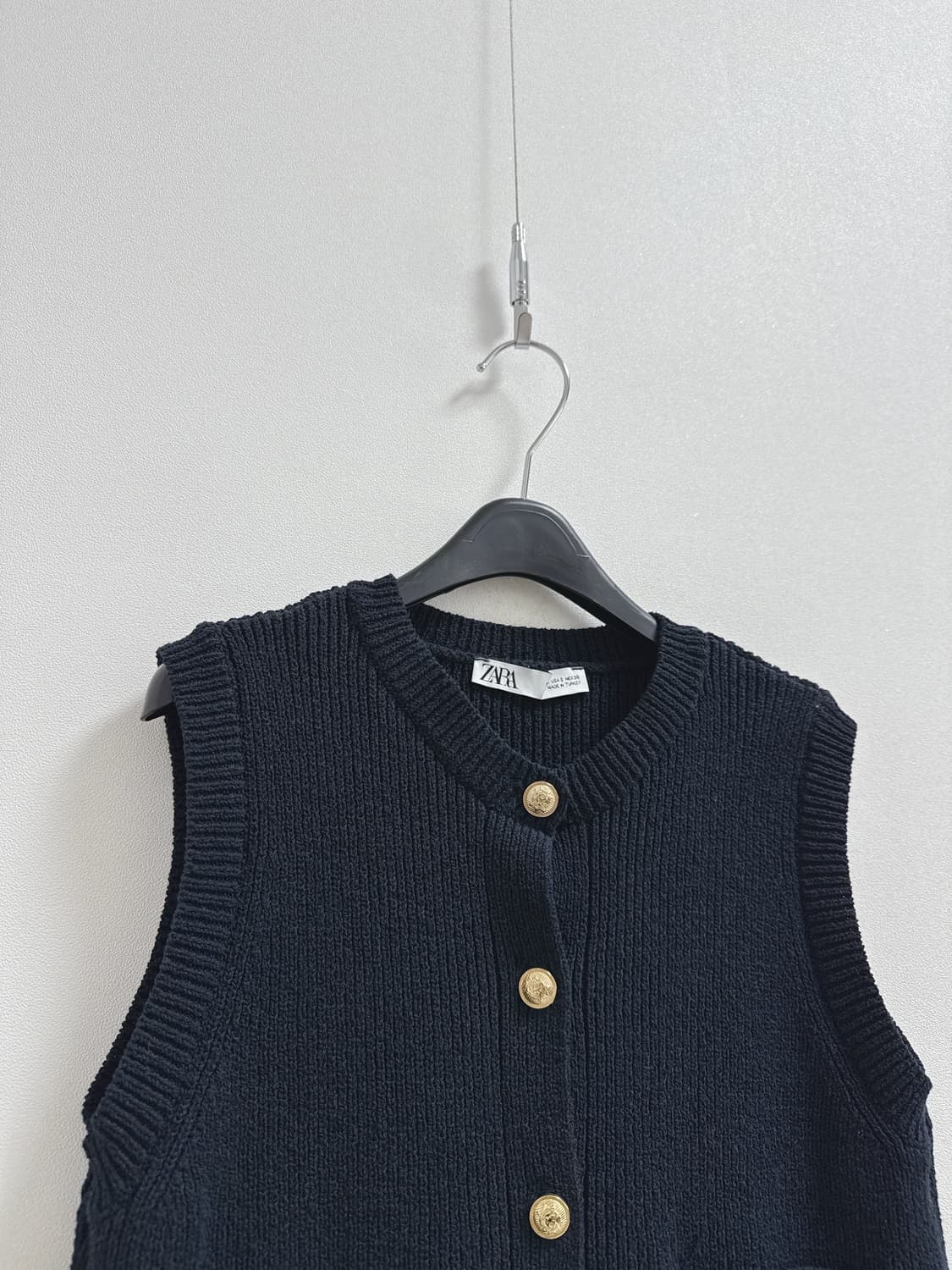 자라 네이비 니트 베스트  상품이미지4
