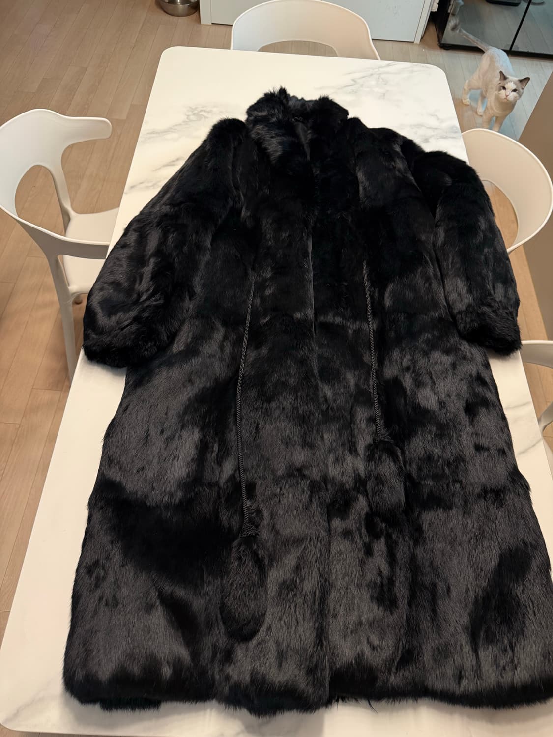 천연토끼털 코트 XL  상품이미지1