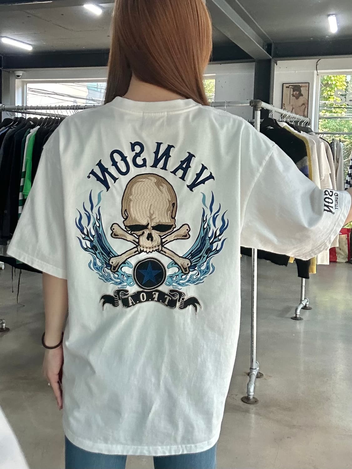 벤슨 x T.F.O.A Crows Worst 블루스타 파이어윙 반팔티 상품이미지1