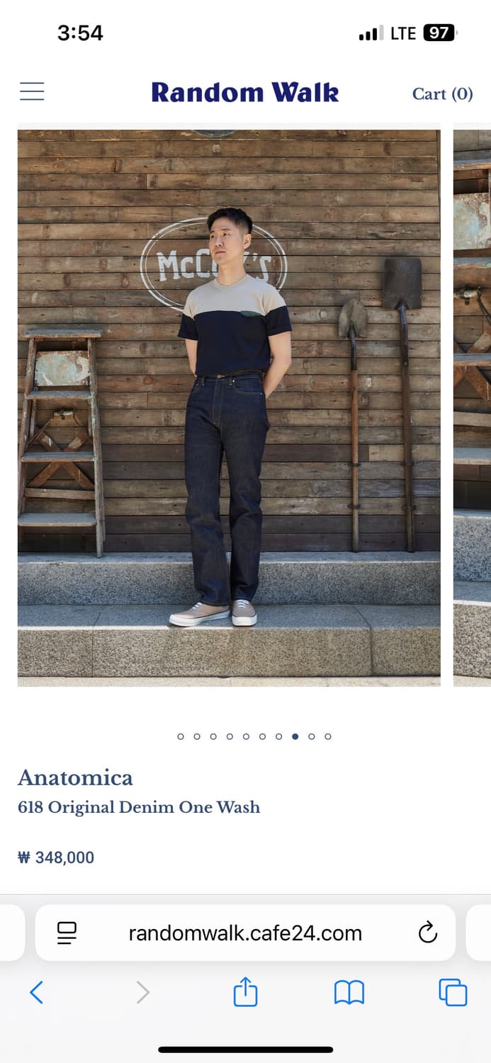 아나토미카 618 원워시 데님 32사이즈 새제품급 상품이미지9