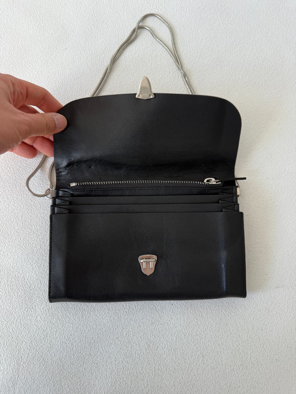 Pre owned 레더 워렛 숄더백 상품이미지3