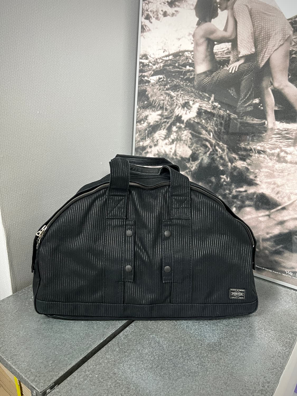 PORTER-TOTE BAG XL (Washed Stripe Black) 상품이미지1