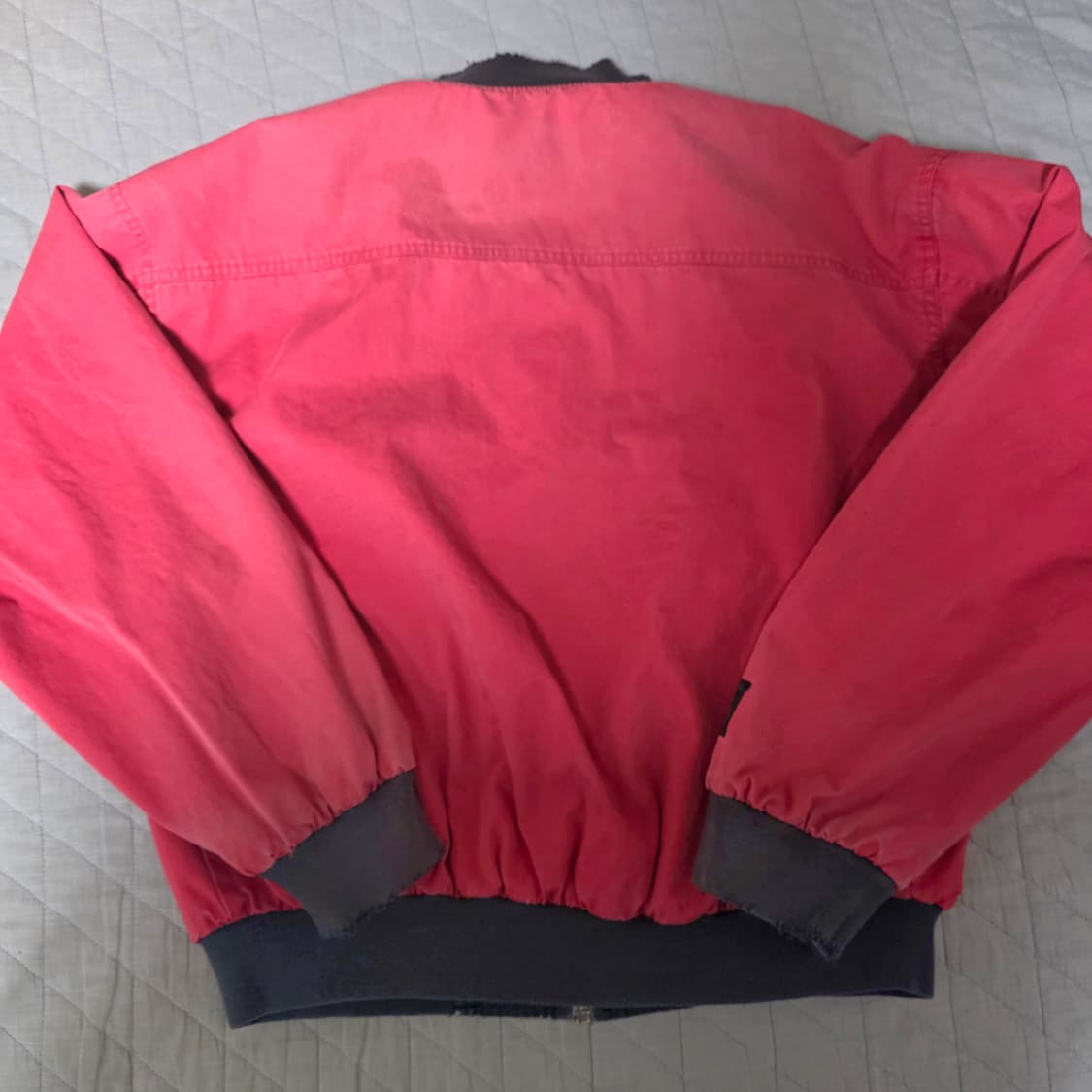 [L] 90s 빈티지 말보로 리버시블 봄버 자켓 블랙/레드 썬페이드 상품이미지9