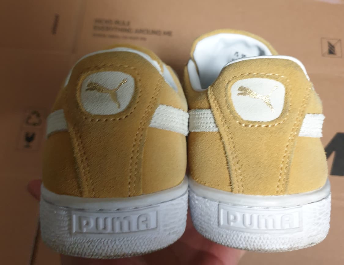 푸마 스웨이드 클래식 왕끈 커스텀 스니커즈 머스타드 (265) 상품이미지4