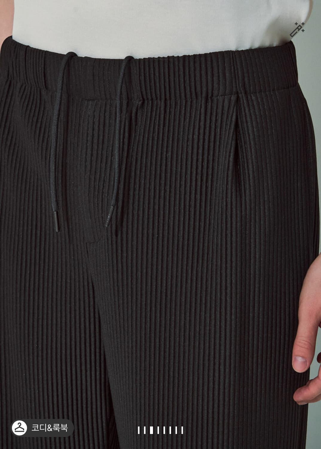 타임옴므 플리츠 드로우스트링 밴딩 팬츠 상품이미지2