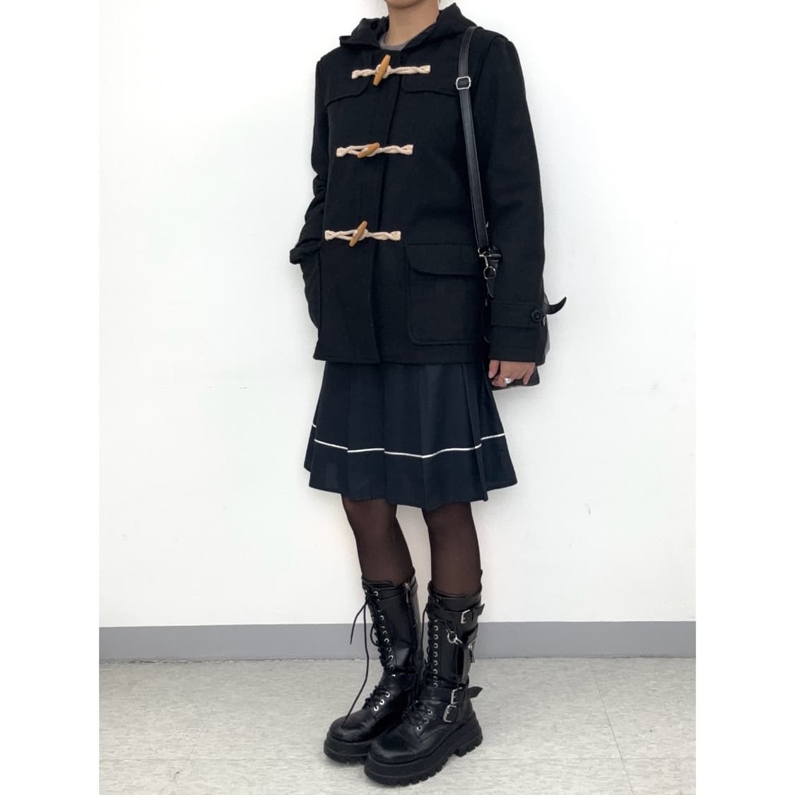 빈티지 네이비 플리츠 스커트 상품이미지5