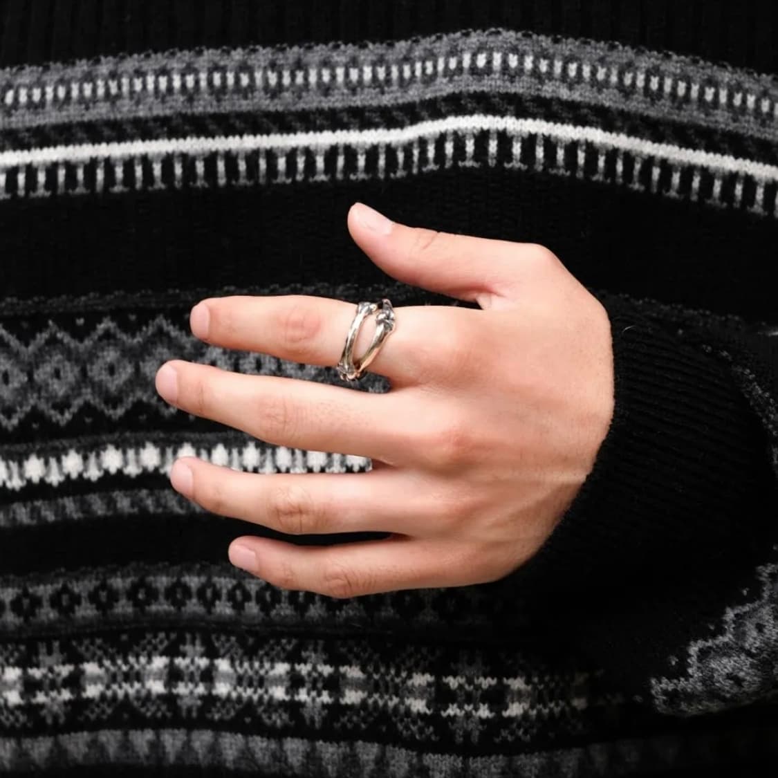 [US8.5] 더 솔로이스트 본 듀얼 링 상품이미지1