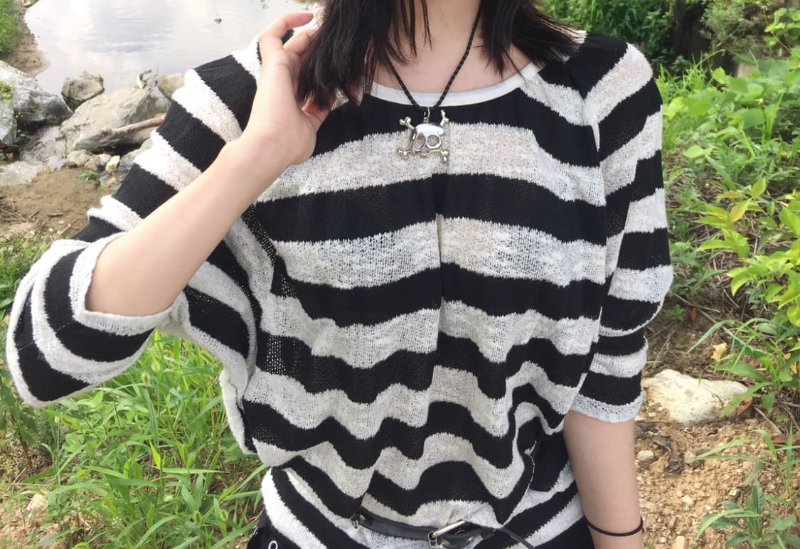 큐빈티지 단가라 니트 상품이미지1