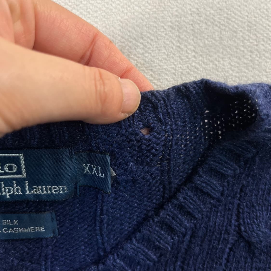 100 폴로 랄프로렌 캐시미어 꽈배기 니트 상품이미지5