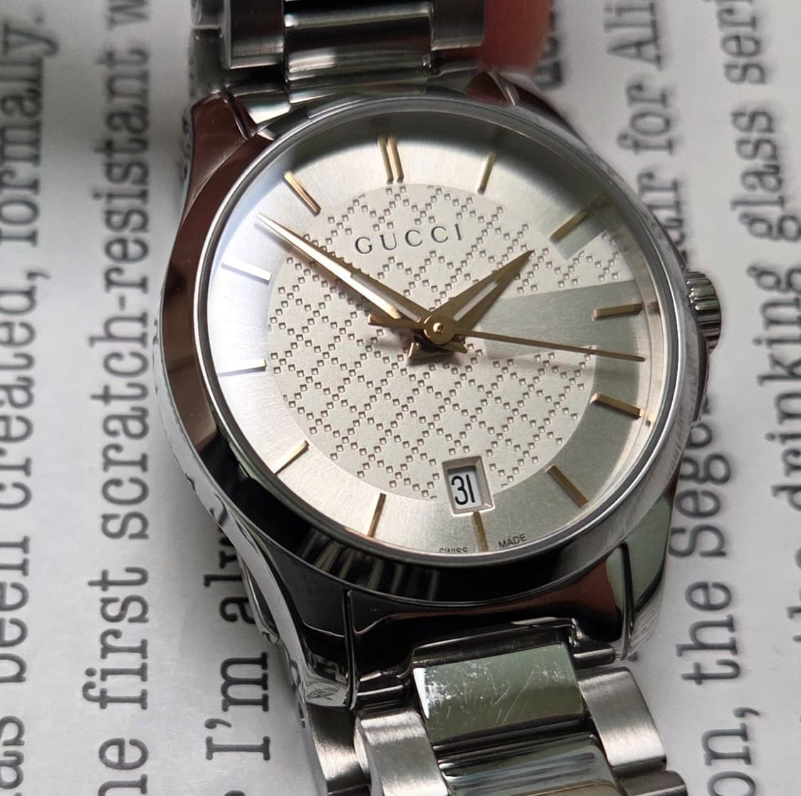 구찌 G타임리스 126.5 실버다이얼 여성용 쿼츠 브레이슬릿 ver.
 상품이미지2