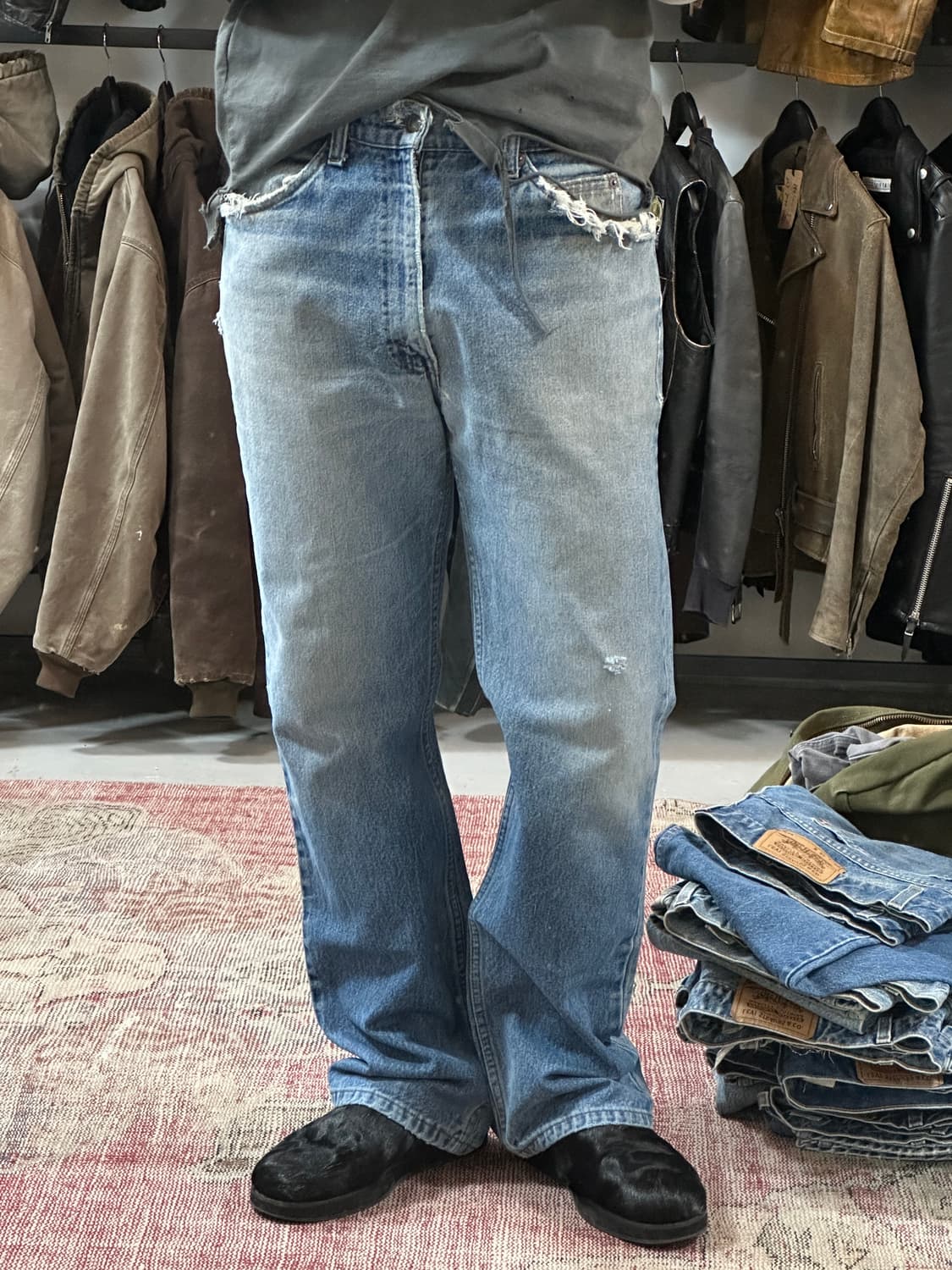 80’s USA Made 빈티지 리바이스 517 오렌지탭 부츠컷 상품이미지10