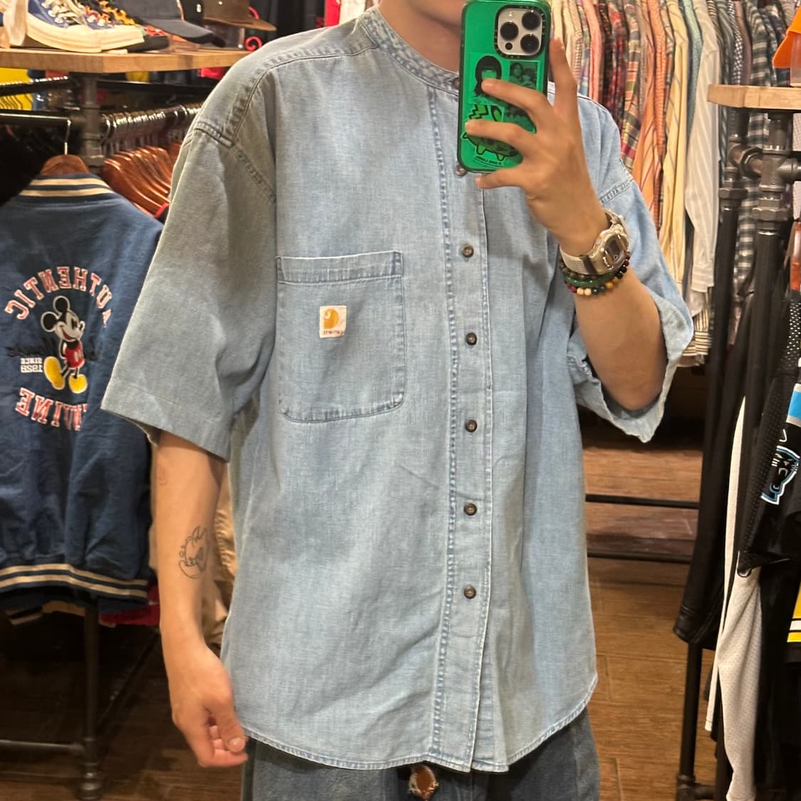 [HI] 칼하트 반팔 데님셔츠 상품이미지4