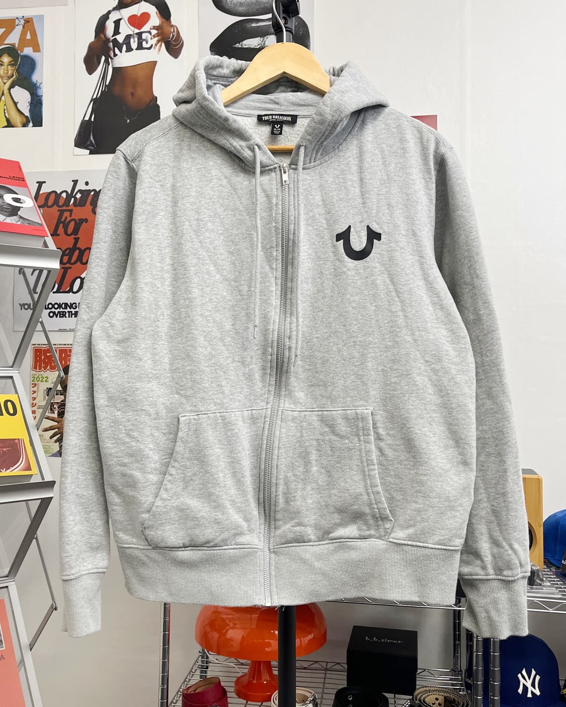 트루릴리젼 백로고 그레이 후드집업 상품이미지5