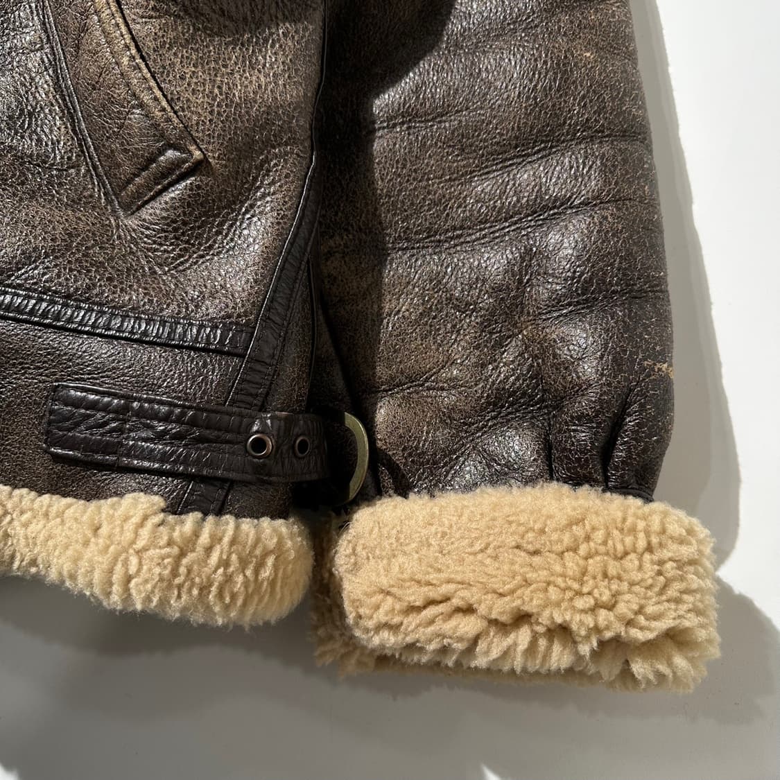 오리지널 B-3 램스킨 시어링 무스탕 봄버 자켓 상품이미지6