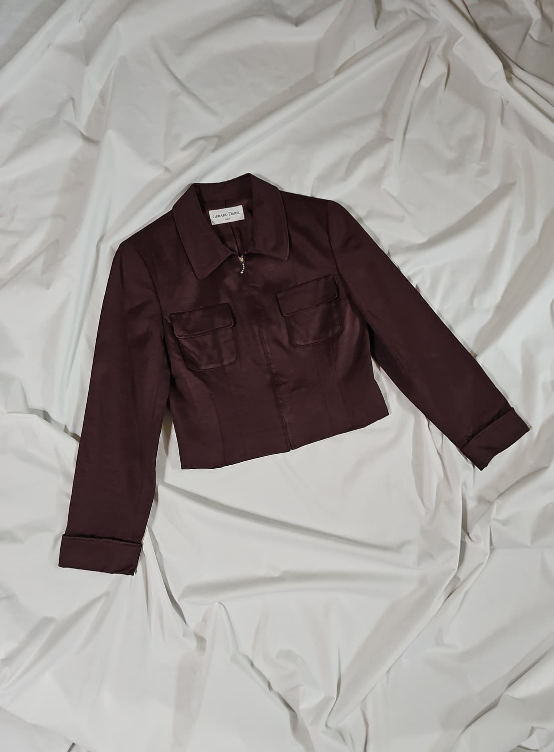 [9] 제라르다렐 빈티지 보르도 브라운 크롭 자켓 상품이미지1