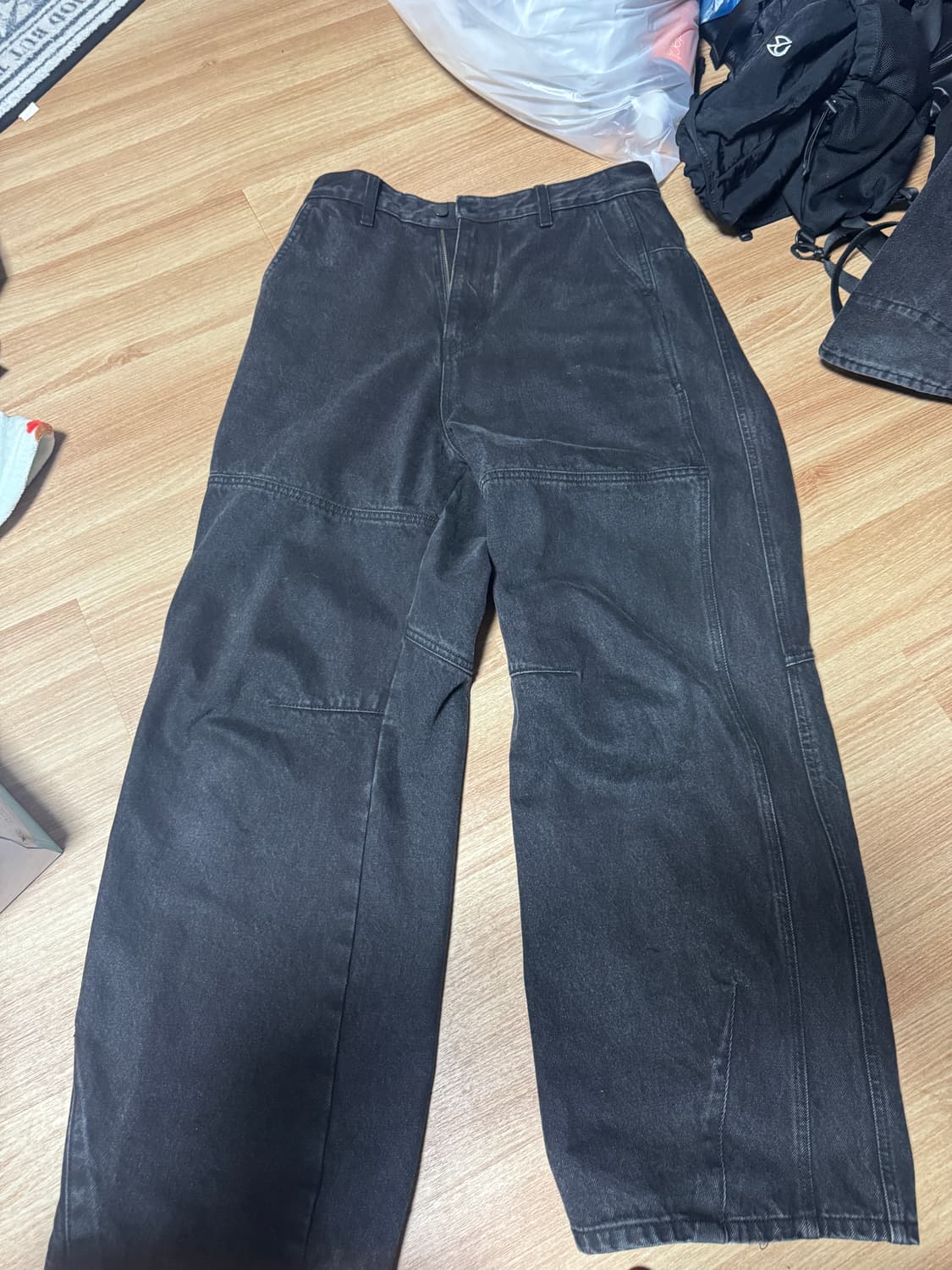 해칭룸 와이드 라인 진 더스티 블랙 2사이즈 상품이미지1