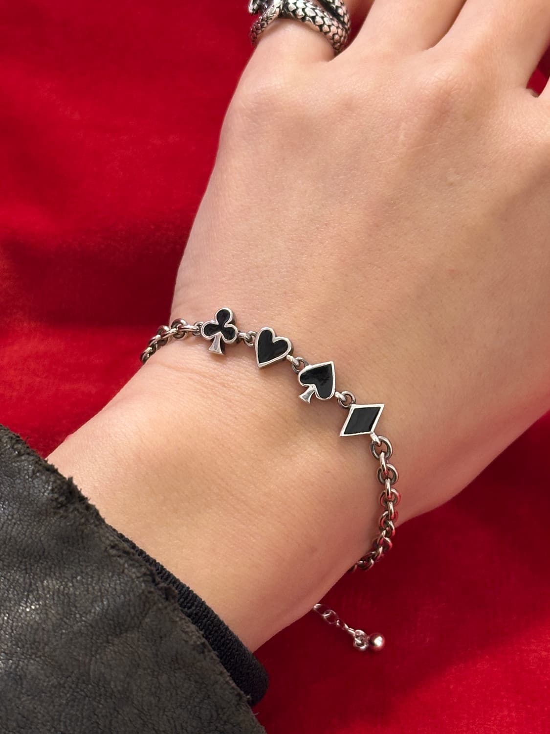 Vintage Card Suit Charm Bracelet♦️♠️♥️♣️ 상품이미지1