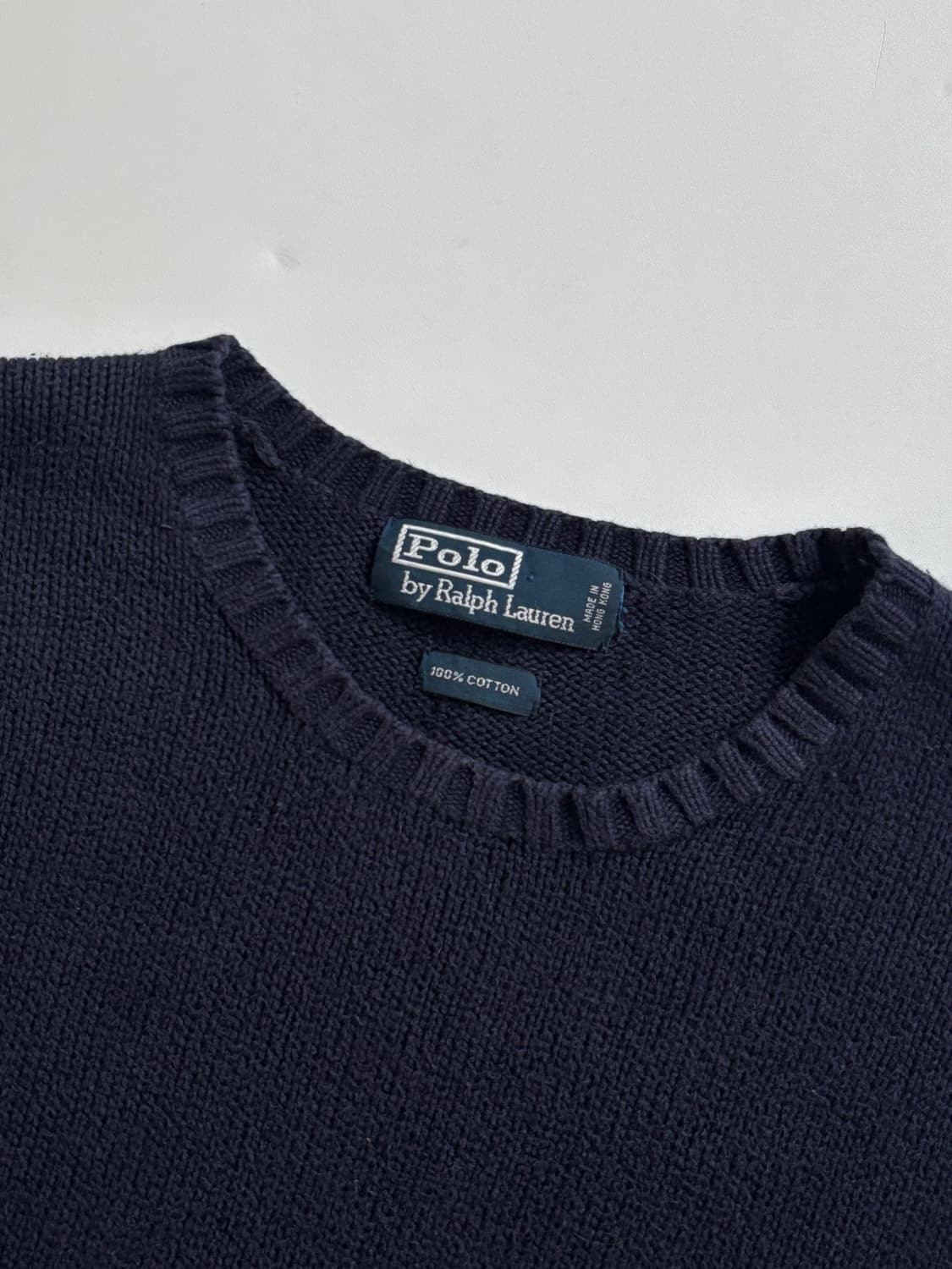 Polo 폴로 랄프로렌 레드포니 네이비컬러 코튼 라운드넥 니트 상품이미지3