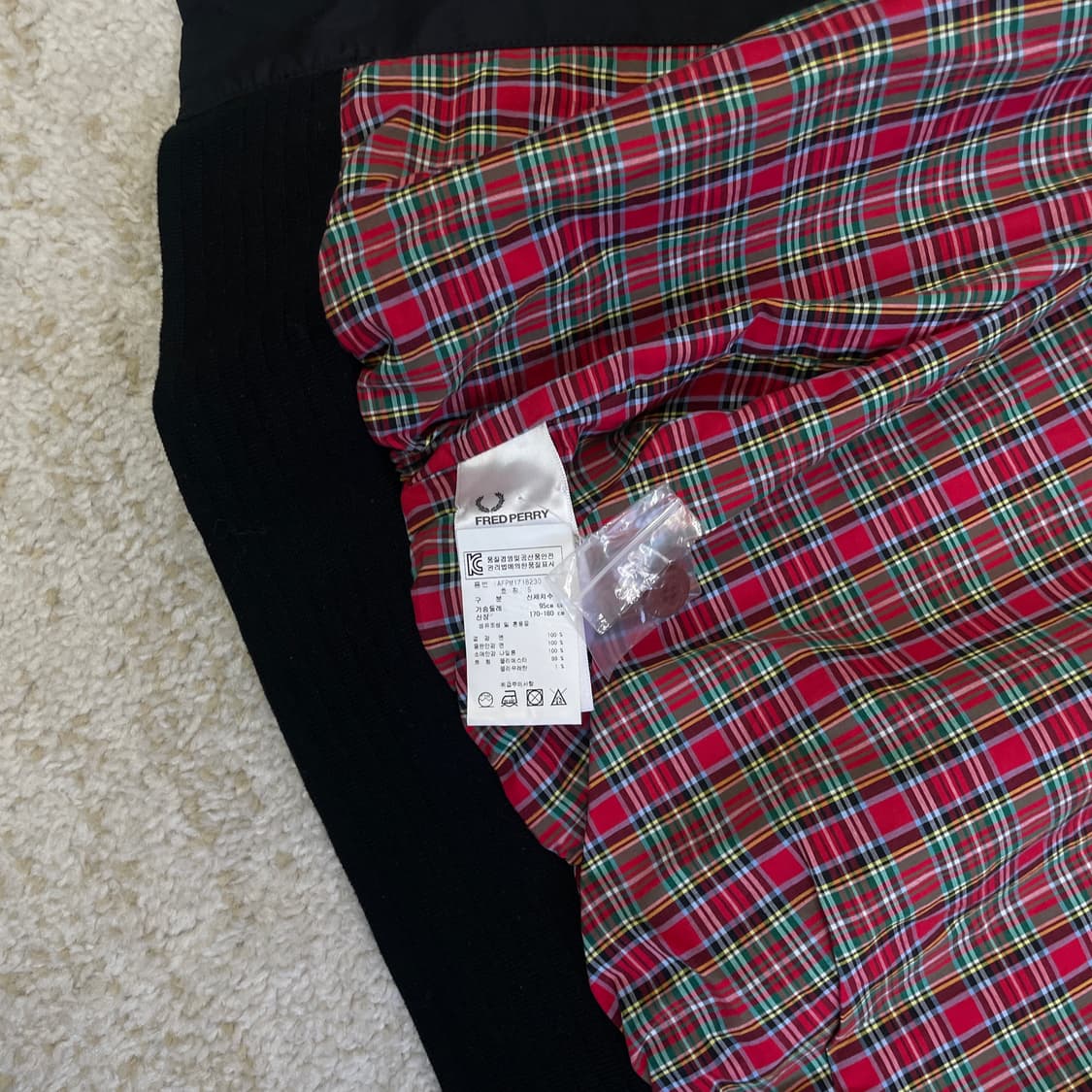 [S] 프레드페리 코튼 해링턴 잉글랜드 타탄 체크 자켓  상품이미지6
