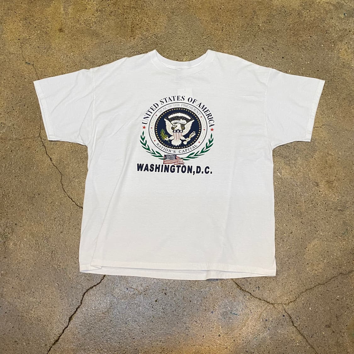 미국 빈티지 프루트오브더룸 아메리카 워싱턴 프린팅 반팔티 상품이미지1