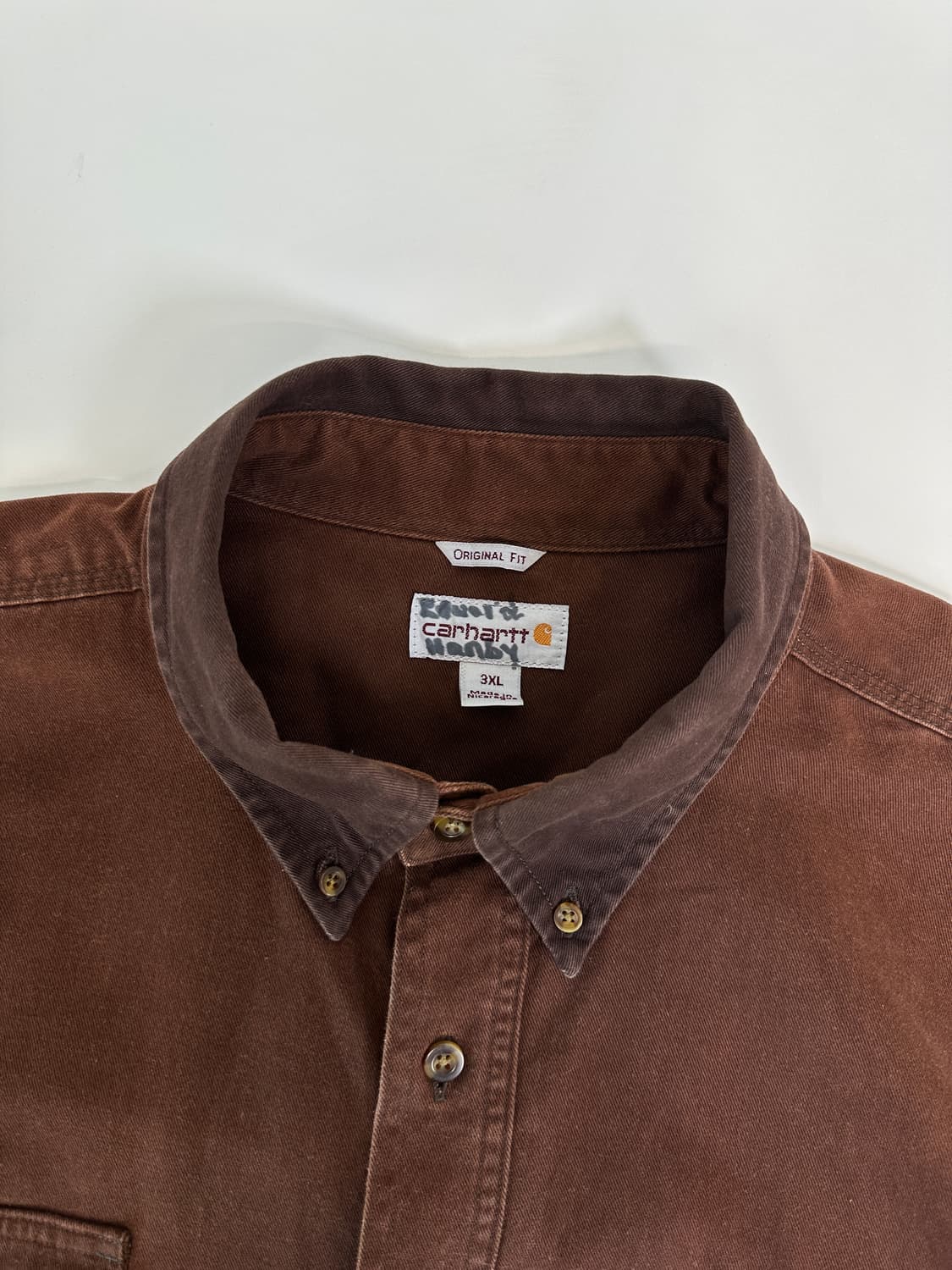 칼하트 헤비코튼 투톤카라 워크셔츠 3XL 상품이미지4